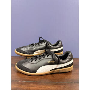 PUMA KING 21 IT Indoor Soccer Football Black w/ White Gum 106696-01 Men's US 12